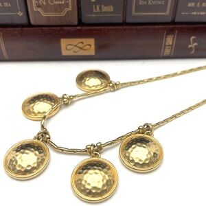 Napier Bohemian Gold Disk Necklace 18”